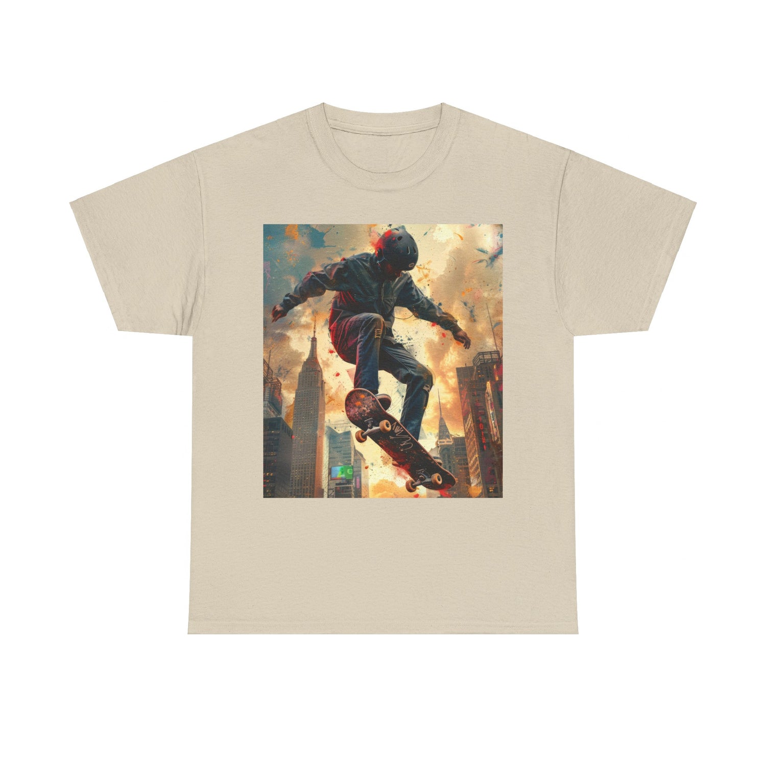 Skyline Skateboarding - Unisex Kraftig Bomuld T-shirt