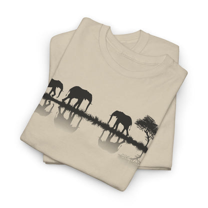 Elefant Silhouette - Unisex kraftig bomulds T-shirt