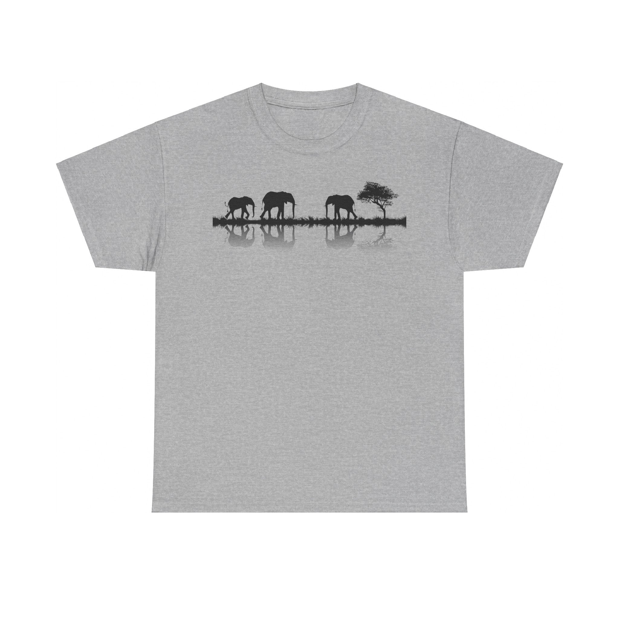 Elefant Silhouette - Unisex kraftig bomulds T-shirt