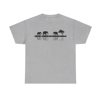 Elefant Silhouette - Unisex kraftig bomulds T-shirt