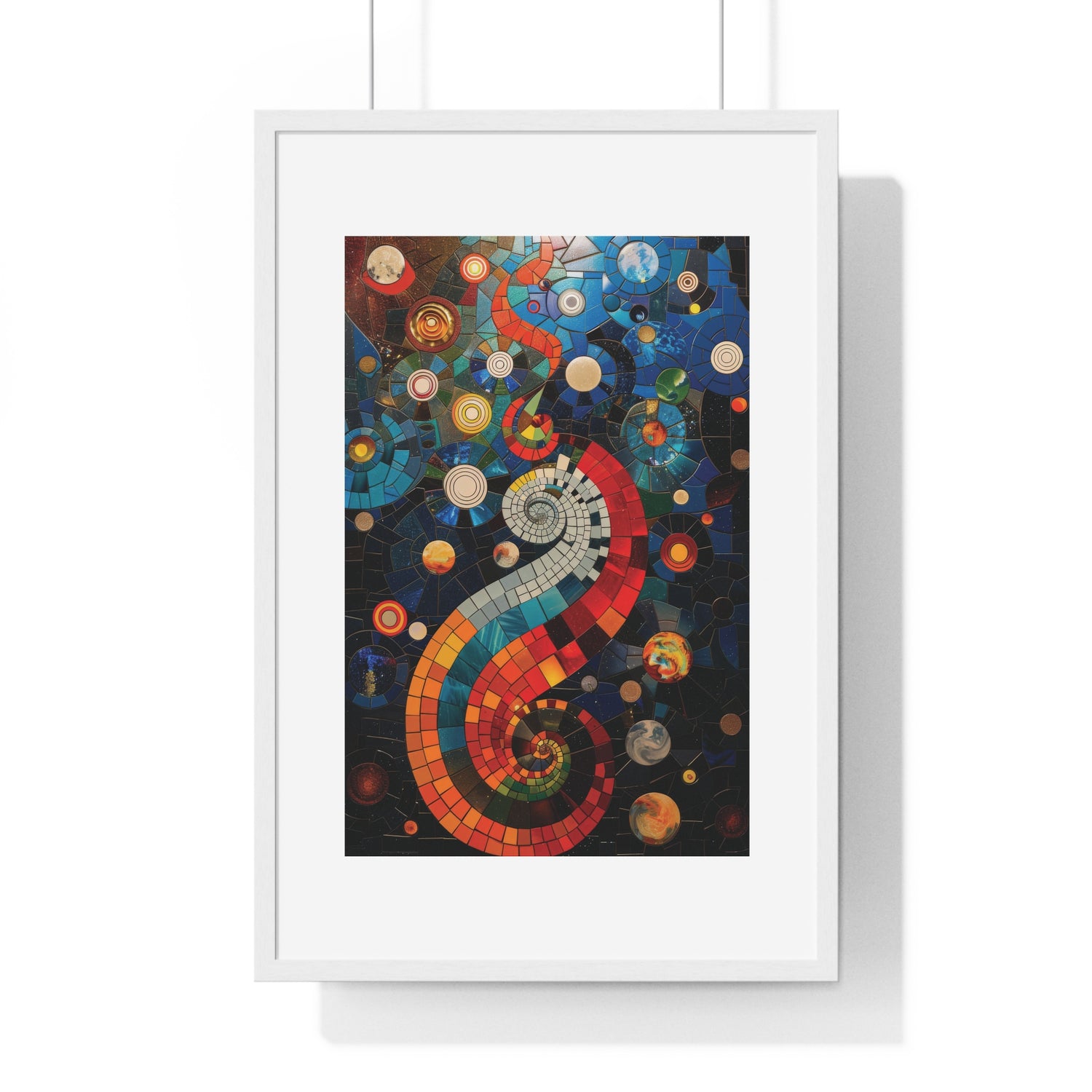 Celestial Seahorse - Vertical Framed Poster