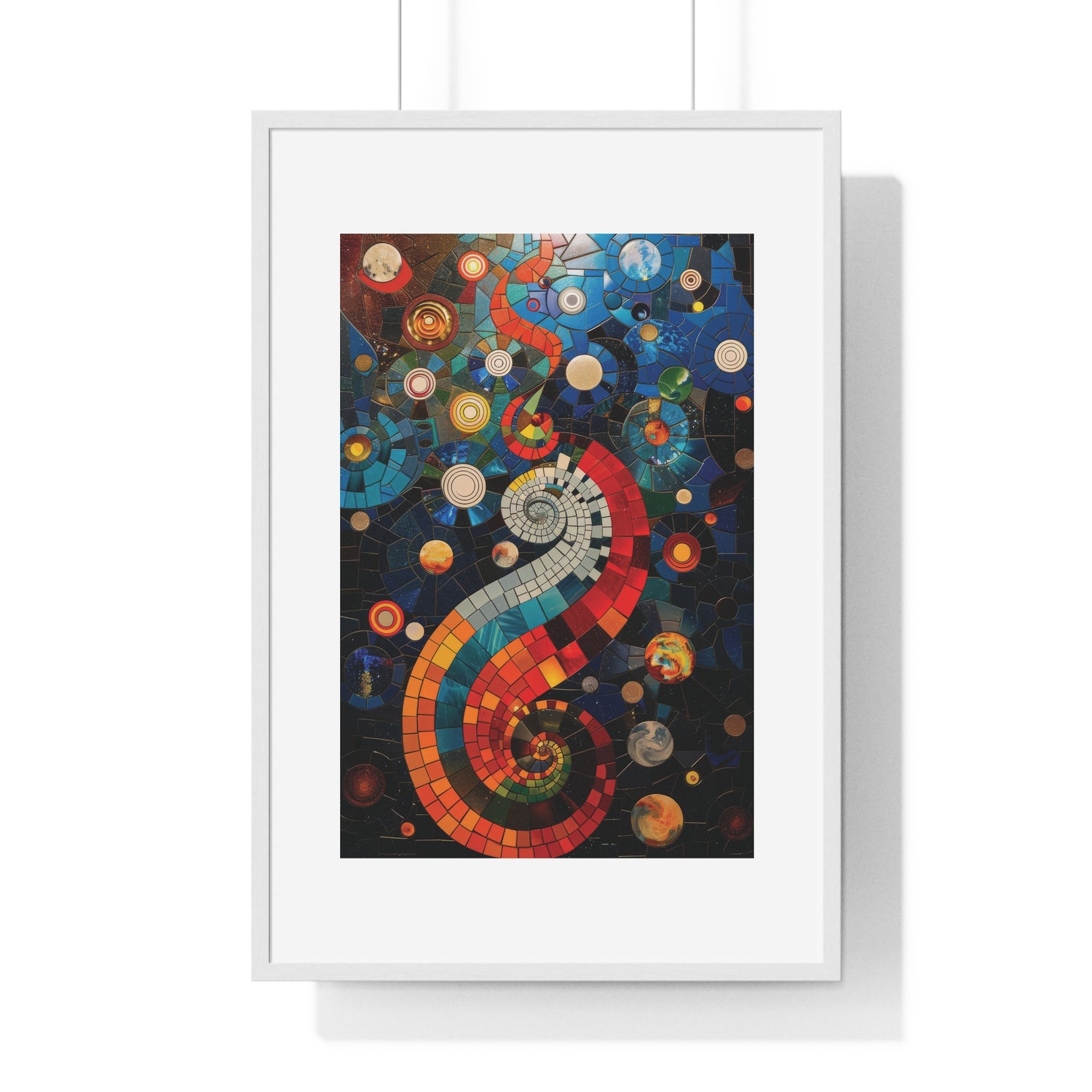 Celestial Seahorse - Vertical Framed Poster