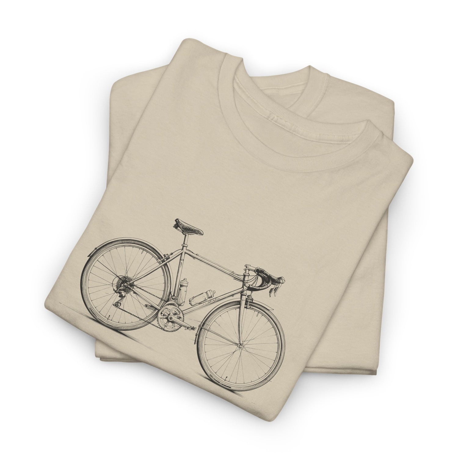 Vintage Cykel - Unisex T-shirt i Kraftig Bomuld