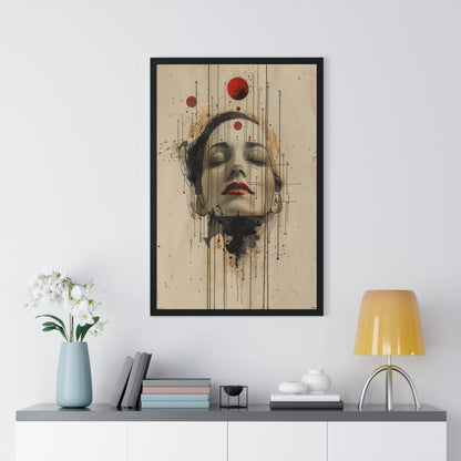 Women Graphic Drawings 1 - Vertical Framed Poster