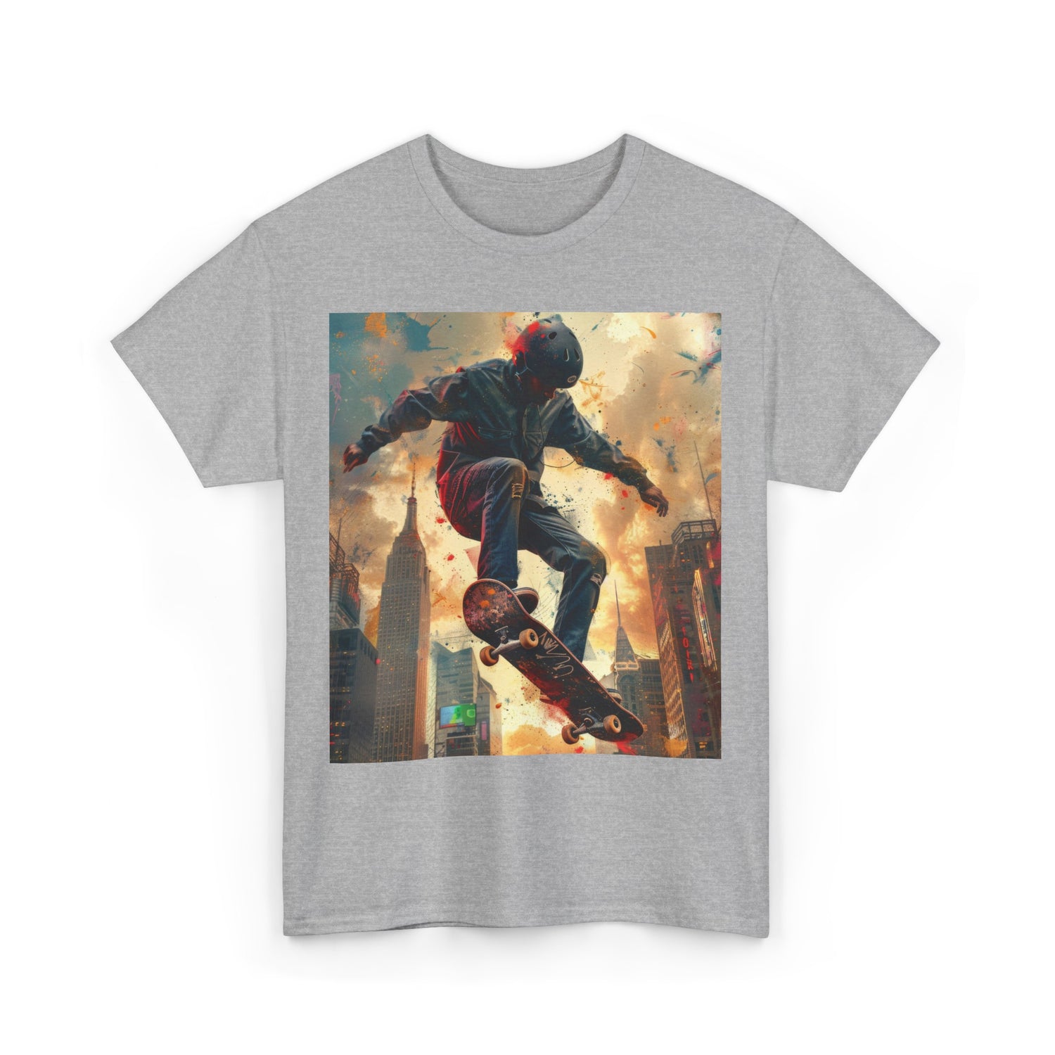 Skyline Skateboarding - Unisex Kraftig Bomuld T-shirt