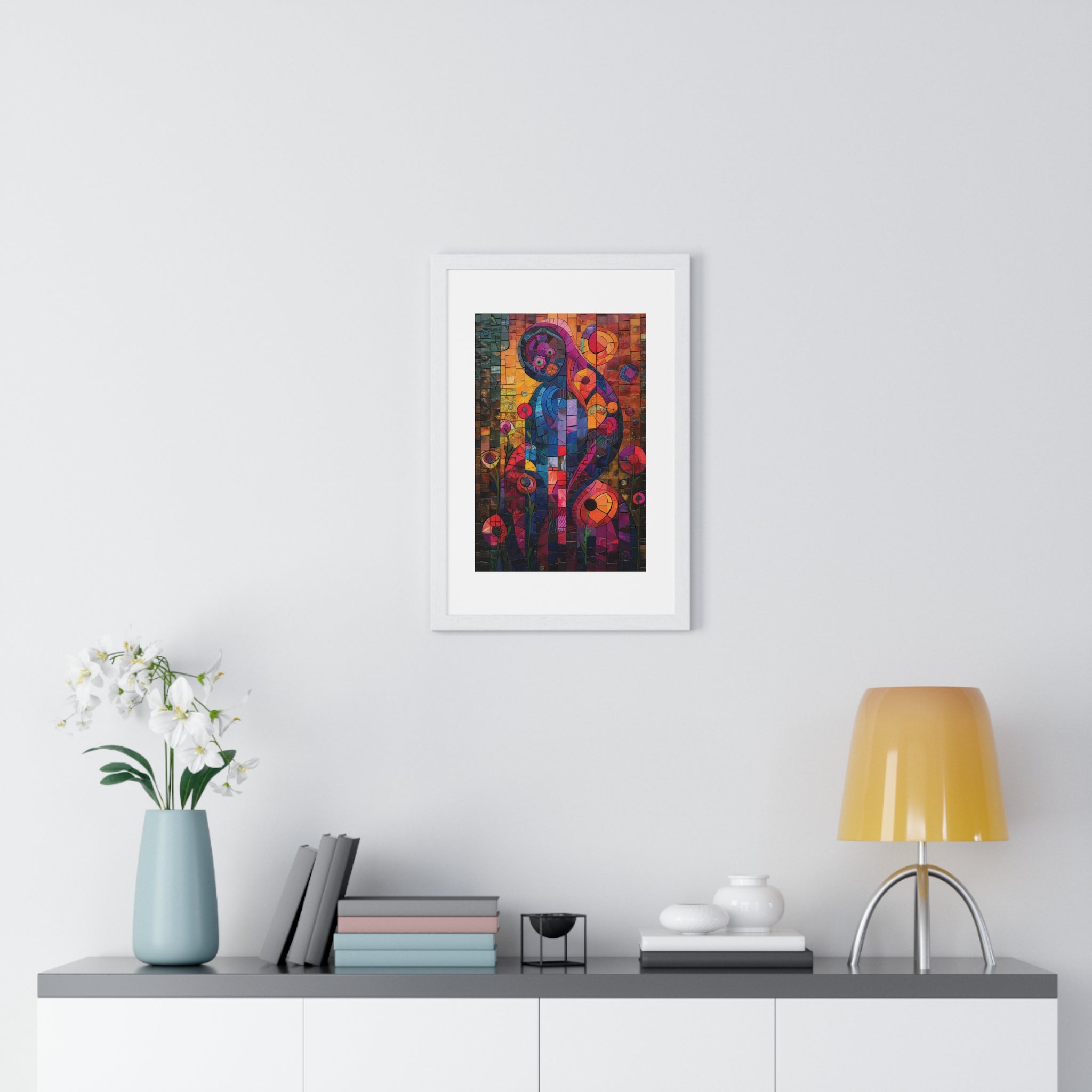 Kaleidoscopic Dreams - Vertical Framed Poster