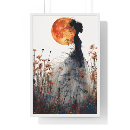 Moonlight lady - Vertical Framed Poster