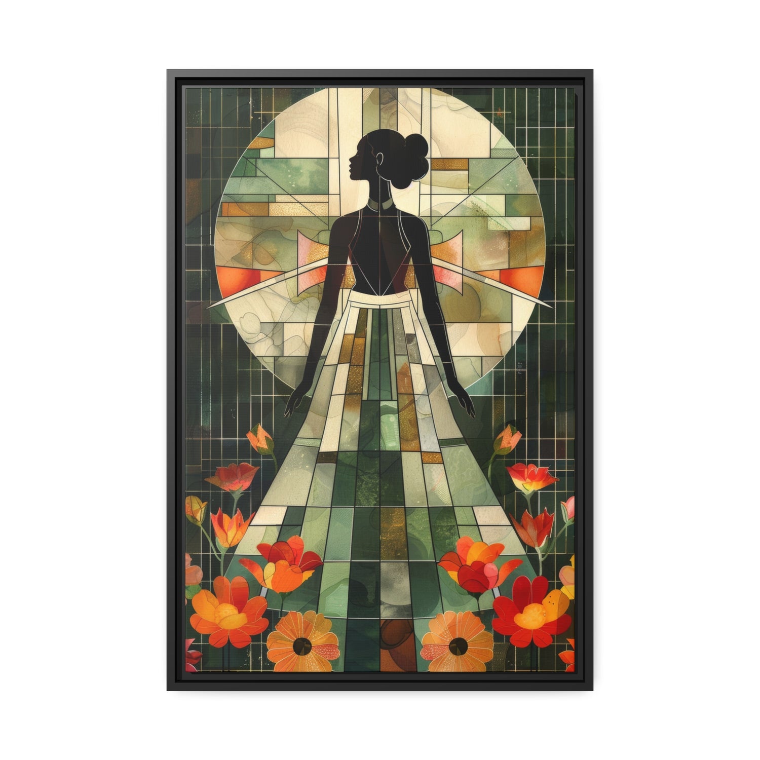 Ancient lady - Matte Canvas, Black Frame