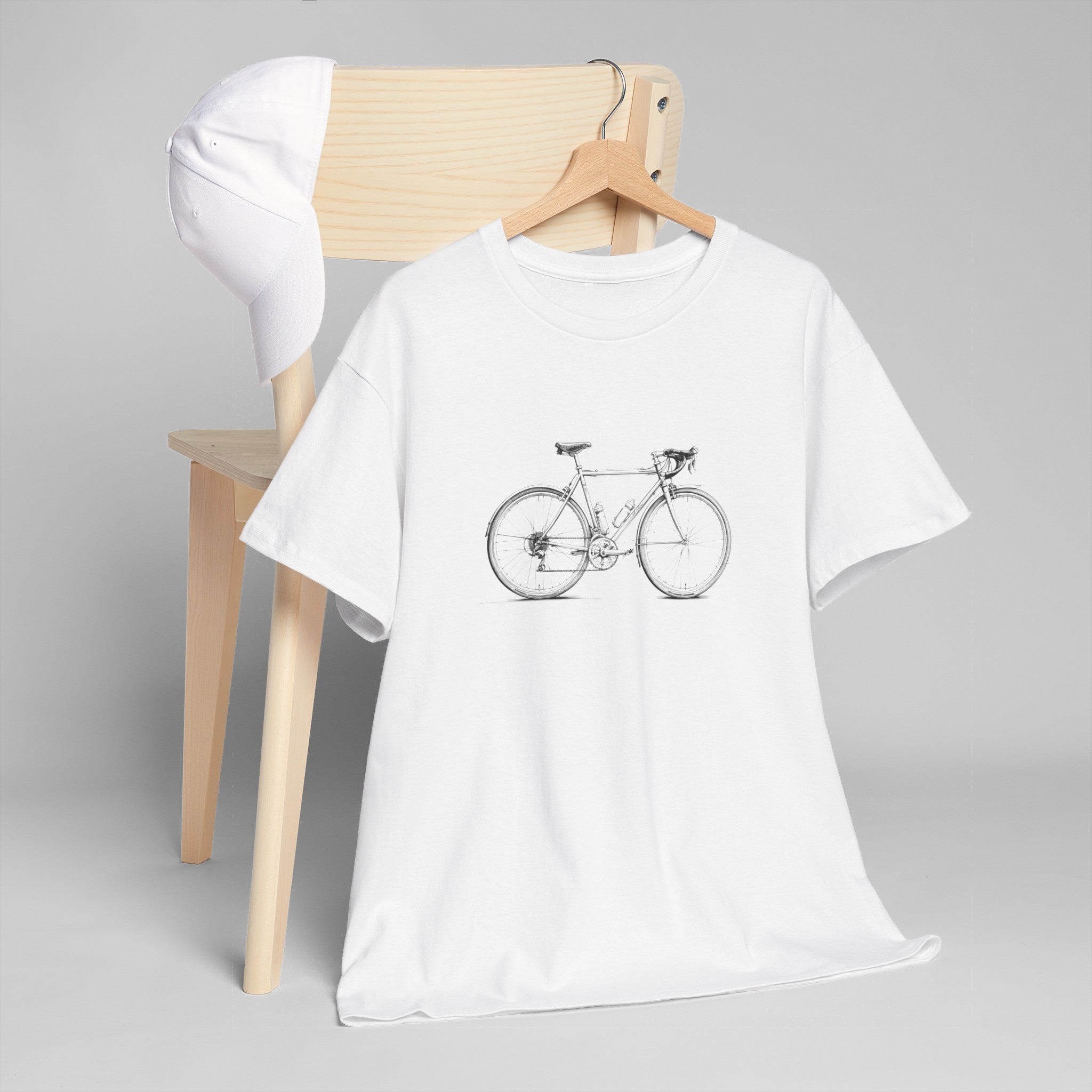 Vintage Cykel - Unisex T-shirt i Kraftig Bomuld