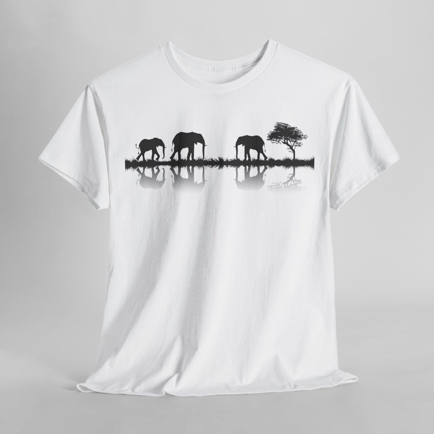 Elefant Silhouette - Unisex kraftig bomulds T-shirt