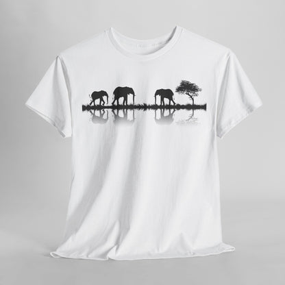 Elefant Silhouette - Unisex kraftig bomulds T-shirt