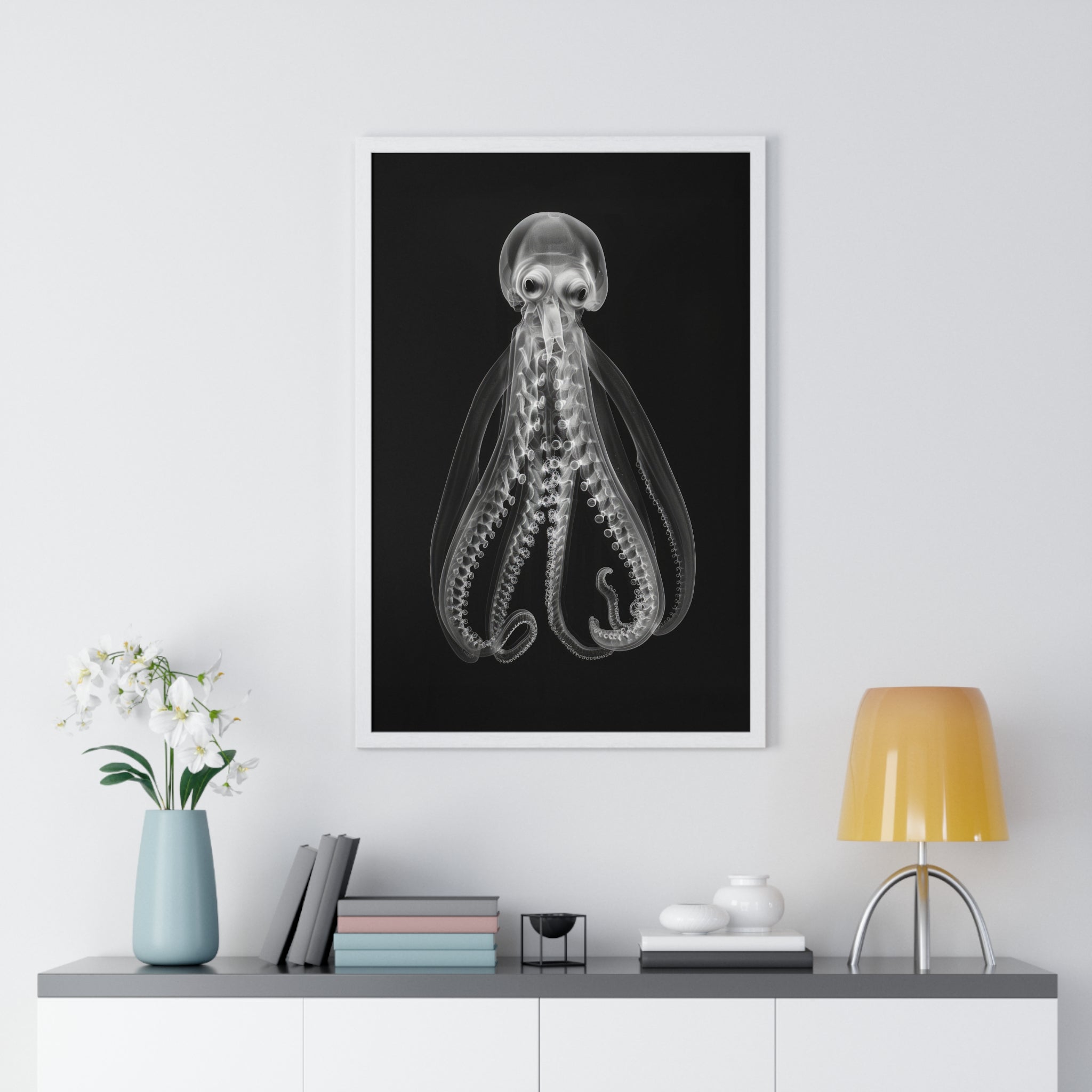 Octopus Look - Vertical Framed Poster