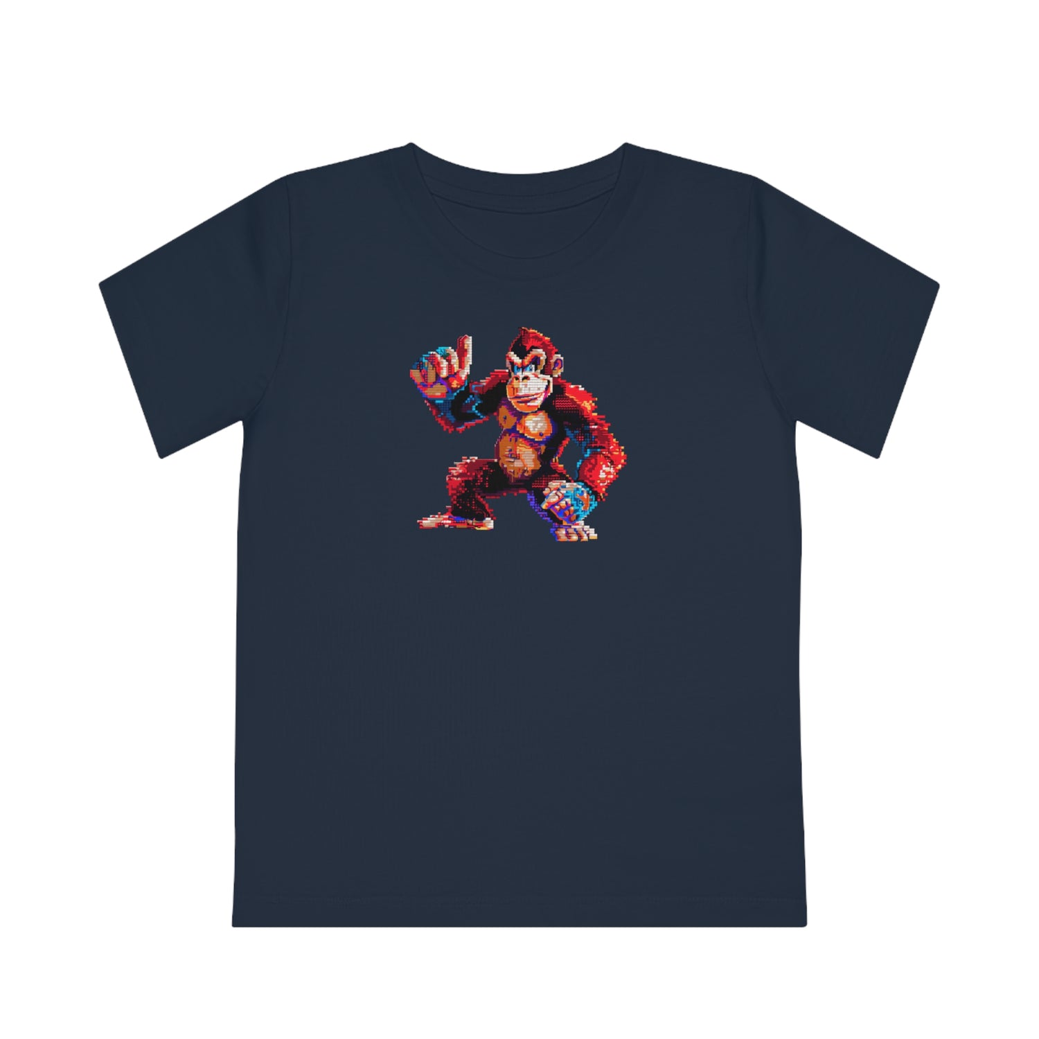 Pixel Perfect 8-Bit Monkey - Børne T-shirt