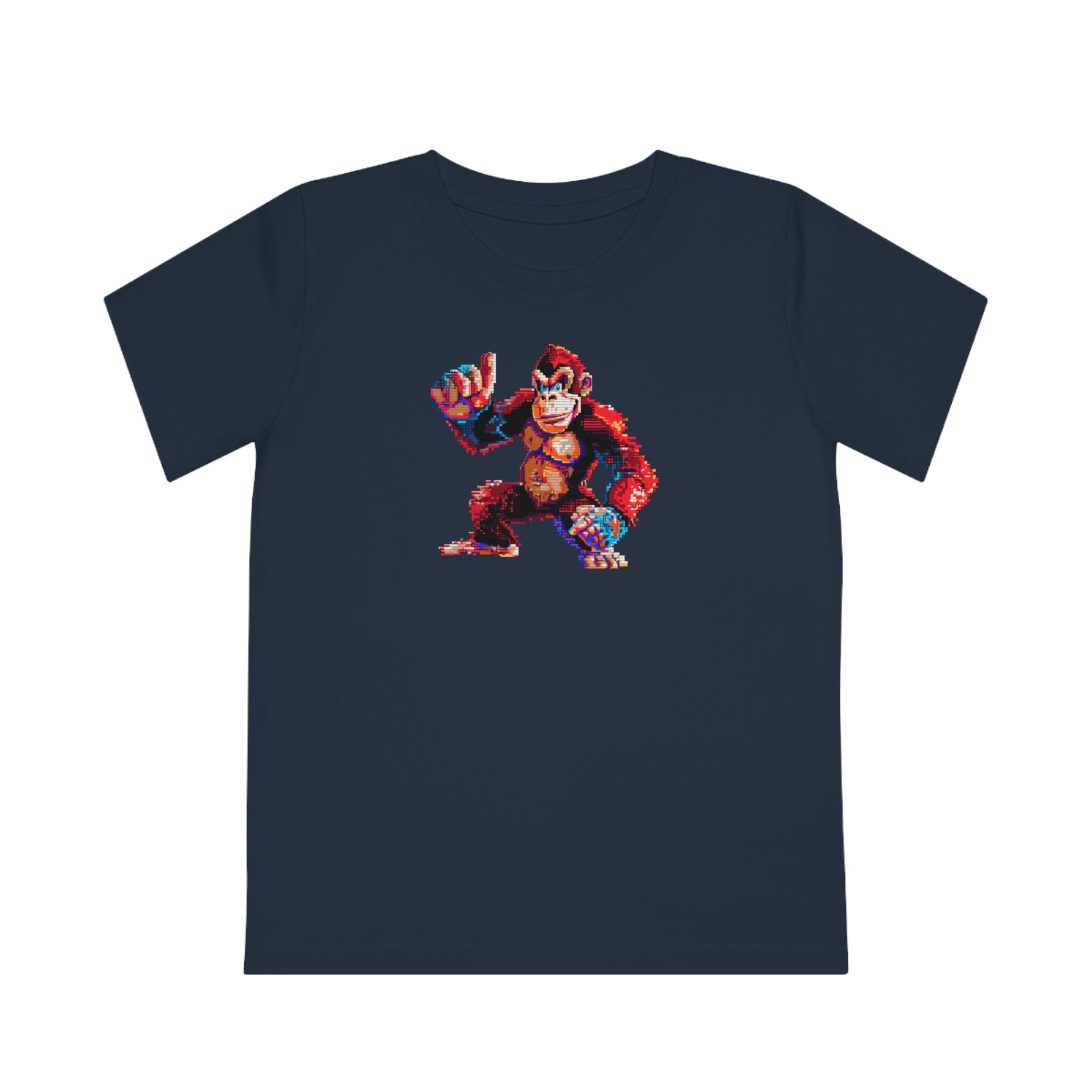 Pixel Perfect 8-Bit Monkey - Børne T-shirt