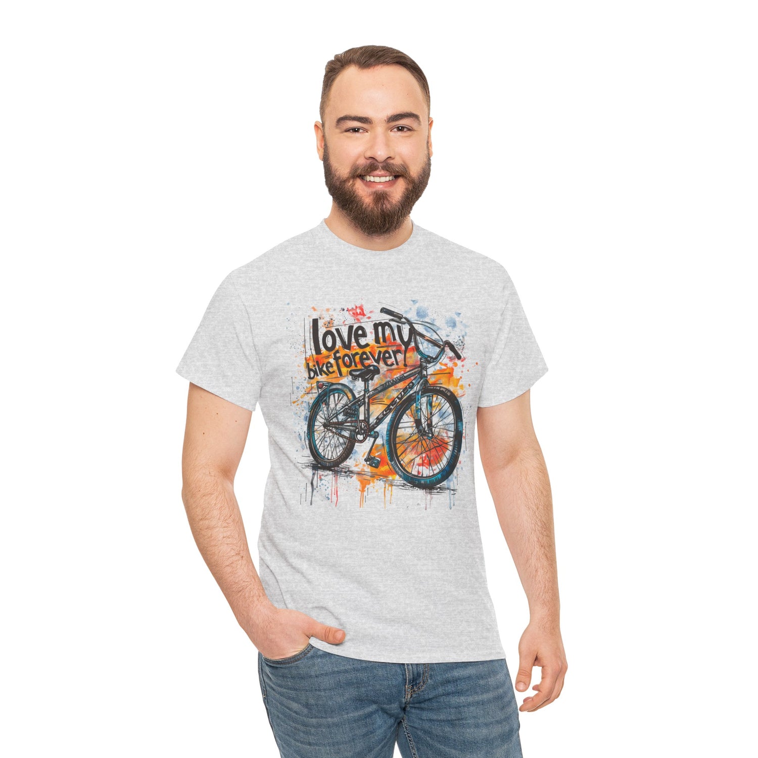 Love My Bike Forever  - Unisex Heavy Cotton Tee