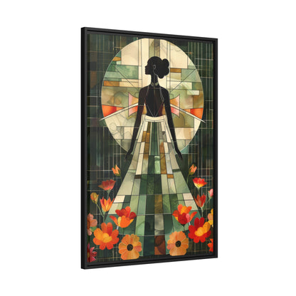 Ancient lady - Matte Canvas, Black Frame